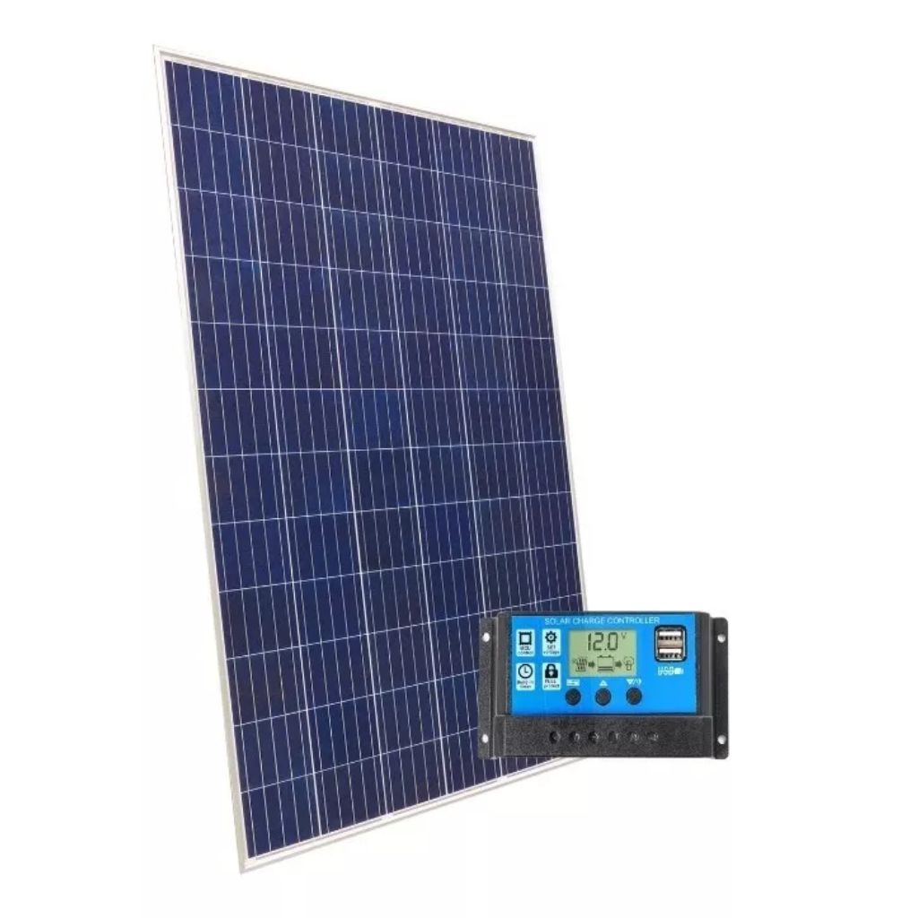 KIT SOLAR Panel 280W + regulador 40A y soporte aluminio TMC.Agro